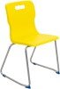 Titan Skid Base Classroom Chair - (11-14 Years) 430mm Seat Height - Yellow