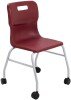 Titan Move Four Leg with Castors - (14+ Years) 470mm Seat Height - Burgundy