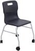 Titan Move Four Leg with Castors - (14+ Years) 470mm Seat Height - Charcoal