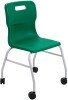 Titan Move Four Leg with Castors - (14+ Years) 470mm Seat Height - Green