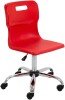 Titan Swivel Junior Chair - (6-11 Years) 355-420mm Seat Height - Red
