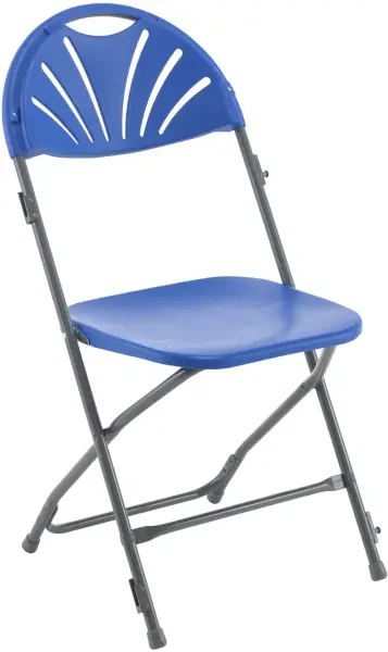 Titan Linking Fan Back Folding Chair - Blue