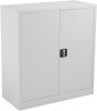 TC Talos Metal Cupboard with 2 Shelves - 1000mm High - White