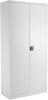 TC Talos Metal Cupboard with 4 Shelves - 1950mm High - White
