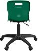 Titan Swivel Senior Chair with Black Base - (11+ Years) 460-560mm Seat Height - Green