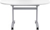 TC One Tilting D-End Table 1400 x 720 x 700mm - White