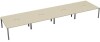 TC Bench Desk, Pod of 8, Full Depth - 4800 x 1600mm - Maple