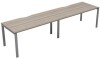 TC Bench Desk, Pod of 2, Full Depth - 2400 x 800mm - Grey Oak