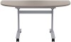 TC One Tilting D-End Table 1400 x 720 x 700mm - Grey Oak