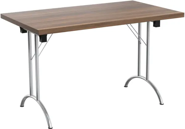 TC One Union Folding Rectangular Table - 1200 x 700mm - Dark Walnut (8-10 Week lead time)