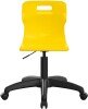 Titan Swivel Junior Chair with Black Base - (6-11 Years) 355-420mm Seat Height - Yellow
