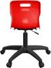 Titan Swivel Junior Chair with Black Base - (6-11 Years) 355-420mm Seat Height - Red